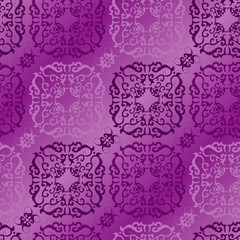 Seamless violet ornament vector pattern