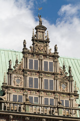 Fototapeta na wymiar Gable Ratusz w Bremie