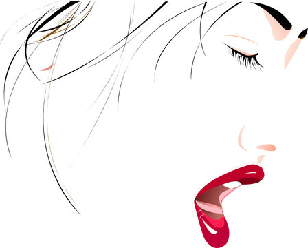 femme exprimant du plaisir