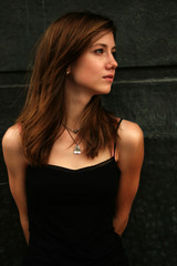 Fototapeta premium Portrait of the young girl - a structure