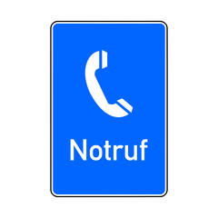 notruf schild