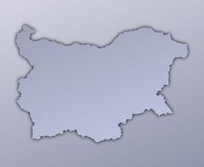 Bulgaria map filled with metallic gradient