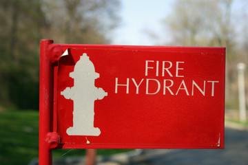 Fire hydrant sign