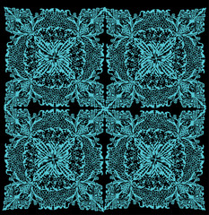 blue symmetric decoration