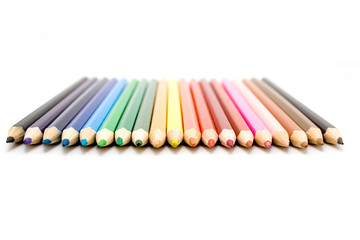 Naklejka premium Different color pencils