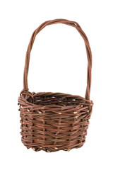 Fototapeta na wymiar empty isolated wicker basket