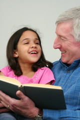 Grandfather Reading Book