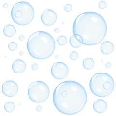 Blue bubbles background - obrazy, fototapety, plakaty
