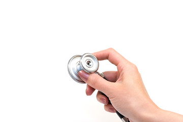 stethoscope in hand