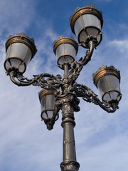 An ornate street lantern in Dublin