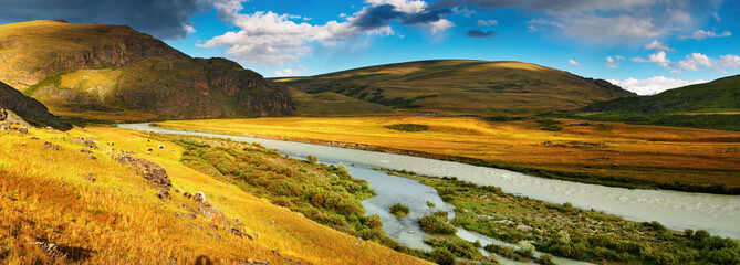 Mountain panorama, plateau Ukok