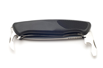 Open knife on white
