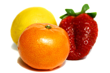 Tangerine, strawberry and lemon