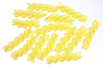 noodles on white background