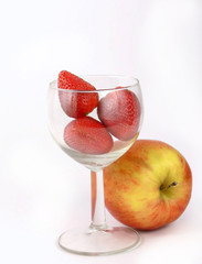 Strawberry and apple