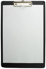 Clipboard over white with clipping path
