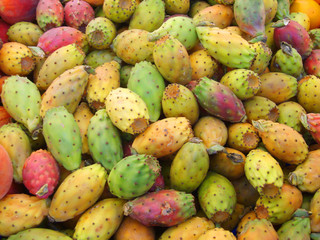 Frische Kaktusfeigen am Markt von Paris