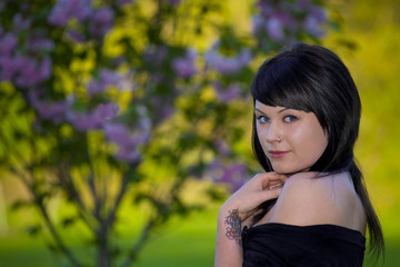 Fototapeta premium Portrait of a lovely young lady