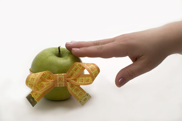 Symbol of diet and healthy eating.