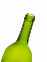 red wine bootle over white 