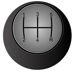 top view of automotive stick or gear shift  © Willee Cole