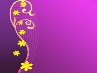 ornament in lilac and yellow
