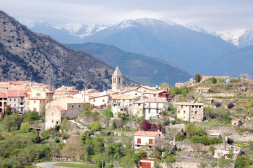 Fototapeta na wymiar Utelle; village des Alpes Maritimes