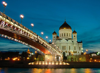Fototapeta na wymiar Moscow. Temple of Christ Our Saviour 