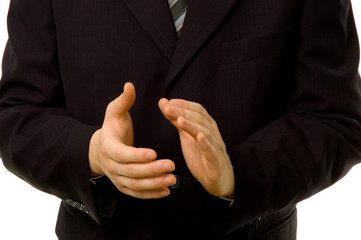 Businessman clapping