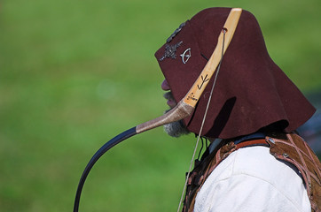 Medieval archer waiting