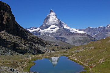 Naklejka na ściany i meble Ein Berg lebt-Matterhorn