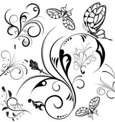 Blume hintergrund, fleur fond, flower background, vector