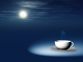 cup of coffee at night