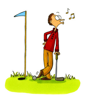 Golfer schummelt - Golf Comics Serie Bild 5