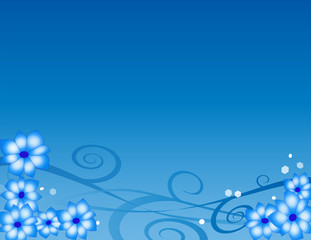 Fototapeta na wymiar Spring Flowers in Blue