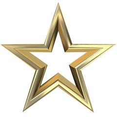 3d golden star