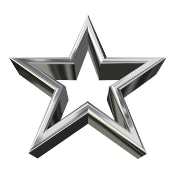 3d Silver Star