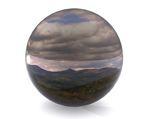 paysage en sphère