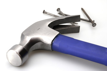 Blue Hammer and Nails