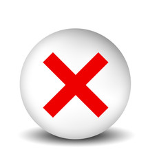 Obraz premium Cross Icon - red