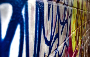 Fototapeta na wymiar Close up and personal graffiti art
