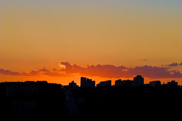 evening city sunset