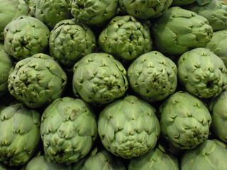 artichokes at the market