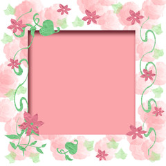 floral scrapbook frame