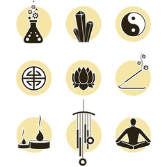 Spirituality icon set