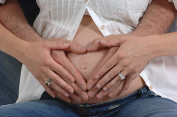 Hands on Pregnant Belly