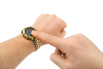 Hands and sport watch