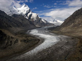 Glacier betwen snovy peaks