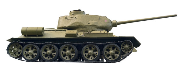 Soviet Second World War battle tank T-34 cutout
