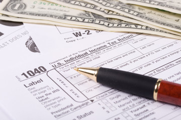 Fototapeta premium United States Tax Form